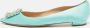 Manolo Blahnik Pre-owned Satin flats Blue Dames - Thumbnail 2