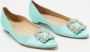 Manolo Blahnik Pre-owned Satin flats Blue Dames - Thumbnail 4