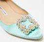 Manolo Blahnik Pre-owned Satin flats Blue Dames - Thumbnail 7