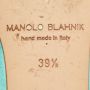 Manolo Blahnik Pre-owned Satin flats Blue Dames - Thumbnail 8