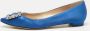 Manolo Blahnik Pre-owned Satin flats Blue Dames - Thumbnail 2