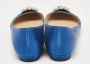 Manolo Blahnik Pre-owned Satin flats Blue Dames - Thumbnail 5