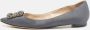 Manolo Blahnik Pre-owned Satin flats Gray Dames - Thumbnail 2