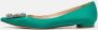 Manolo Blahnik Pre-owned Satin flats Green Dames - Thumbnail 2