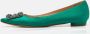 Manolo Blahnik Pre-owned Satin flats Green Dames - Thumbnail 2