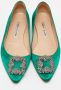 Manolo Blahnik Pre-owned Satin flats Green Dames - Thumbnail 3