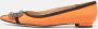 Manolo Blahnik Pre-owned Satin flats Orange Dames - Thumbnail 2