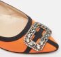 Manolo Blahnik Pre-owned Satin flats Orange Dames - Thumbnail 7