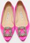 Manolo Blahnik Pre-owned Satin flats Pink Dames - Thumbnail 3