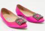 Manolo Blahnik Pre-owned Satin flats Pink Dames - Thumbnail 4