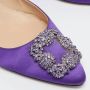 Manolo Blahnik Pre-owned Satin flats Purple Dames - Thumbnail 7