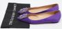 Manolo Blahnik Pre-owned Satin flats Purple Dames - Thumbnail 9