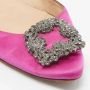 Manolo Blahnik Pre-owned Satin flats Purple Dames - Thumbnail 6