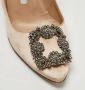 Manolo Blahnik Pre-owned Satin heels Beige Dames - Thumbnail 8