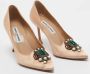 Manolo Blahnik Pre-owned Satin heels Beige Dames - Thumbnail 4