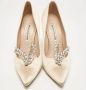 Manolo Blahnik Pre-owned Satin heels Beige Dames - Thumbnail 3