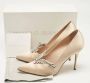 Manolo Blahnik Pre-owned Satin heels Beige Dames - Thumbnail 9