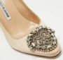 Manolo Blahnik Pre-owned Satin heels Beige Dames - Thumbnail 6