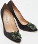 Manolo Blahnik Pre-owned Satin heels Black Dames - Thumbnail 4