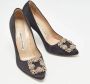 Manolo Blahnik Pre-owned Satin heels Black Dames - Thumbnail 4