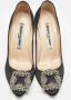 Manolo Blahnik Pre-owned Satin heels Black Dames - Thumbnail 3