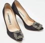 Manolo Blahnik Pre-owned Satin heels Black Dames - Thumbnail 4