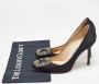 Manolo Blahnik Pre-owned Satin heels Black Dames - Thumbnail 9