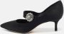 Manolo Blahnik Pre-owned Satin heels Black Dames - Thumbnail 2