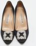 Manolo Blahnik Pre-owned Satin heels Black Dames - Thumbnail 3