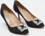 Manolo Blahnik Pre-owned Satin heels Black Dames - Thumbnail 4