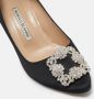 Manolo Blahnik Pre-owned Satin heels Black Dames - Thumbnail 7