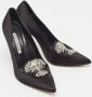 Manolo Blahnik Pre-owned Satin heels Black Dames - Thumbnail 3