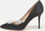 Manolo Blahnik Pre-owned Satin heels Black Dames - Thumbnail 2