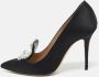 Manolo Blahnik Pre-owned Satin heels Black Dames - Thumbnail 2