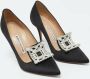 Manolo Blahnik Pre-owned Satin heels Black Dames - Thumbnail 4