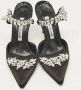 Manolo Blahnik Pre-owned Satin heels Black Dames - Thumbnail 3