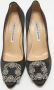 Manolo Blahnik Pre-owned Satin heels Black Dames - Thumbnail 2