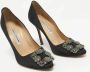 Manolo Blahnik Pre-owned Satin heels Black Dames - Thumbnail 3