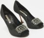 Manolo Blahnik Pre-owned Satin heels Black Dames - Thumbnail 2