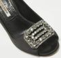 Manolo Blahnik Pre-owned Satin heels Black Dames - Thumbnail 5