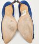 Manolo Blahnik Pre-owned Satin heels Blue Dames - Thumbnail 6