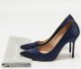 Manolo Blahnik Pre-owned Satin heels Blue Dames - Thumbnail 9