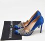 Manolo Blahnik Pre-owned Satin heels Blue Dames - Thumbnail 9