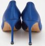 Manolo Blahnik Pre-owned Satin heels Blue Dames - Thumbnail 5