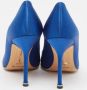 Manolo Blahnik Pre-owned Satin heels Blue Dames - Thumbnail 5