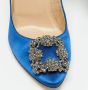 Manolo Blahnik Pre-owned Satin heels Blue Dames - Thumbnail 7