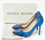 Manolo Blahnik Pre-owned Satin heels Blue Dames - Thumbnail 9