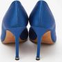 Manolo Blahnik Pre-owned Satin heels Blue Dames - Thumbnail 5