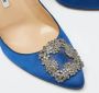 Manolo Blahnik Pre-owned Satin heels Blue Dames - Thumbnail 7