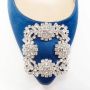 Manolo Blahnik Pre-owned Satin heels Blue Dames - Thumbnail 6